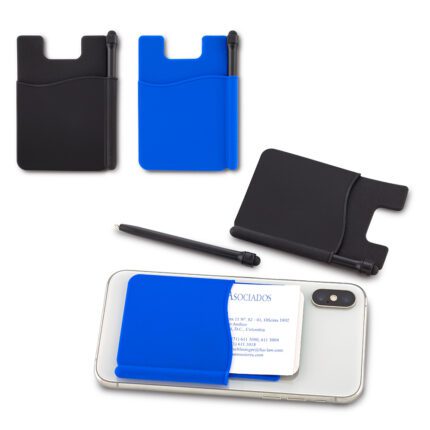 TE-502 Portatarjetas Adhesivo con Bolígrafo