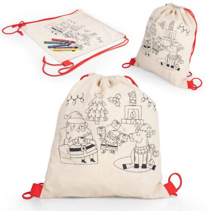 Bolsa para colorear Santa